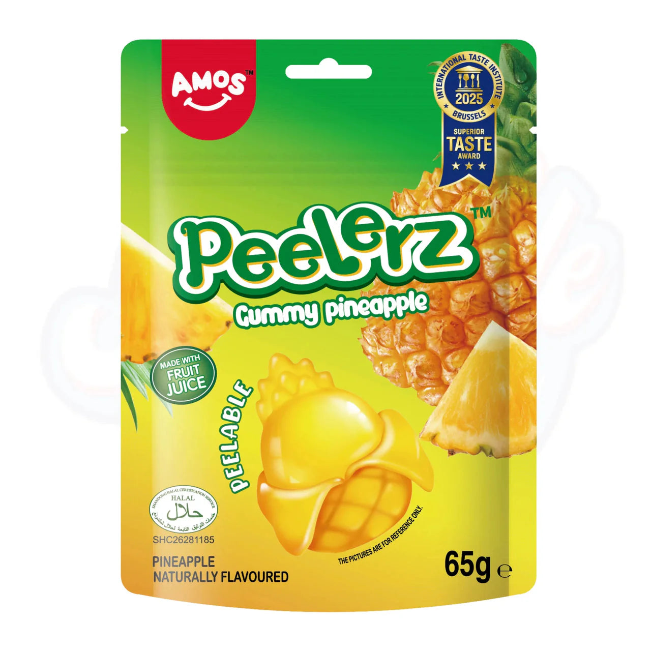 Amos Peelerz Gummy Bag 65g - Pack of 12 (Halal)