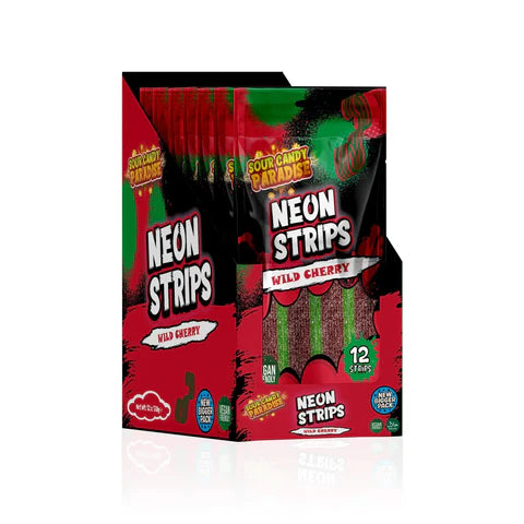 Sour Candy Paradise Neon Strips 130g - Pack of 12