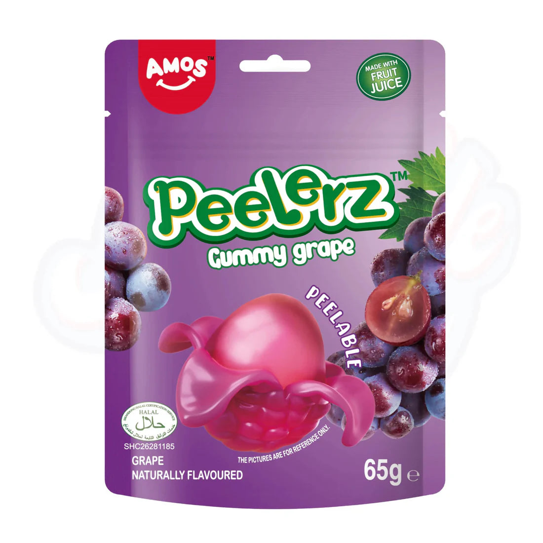 Amos Peelerz Gummy Bag 65g - Pack of 12 (Halal)