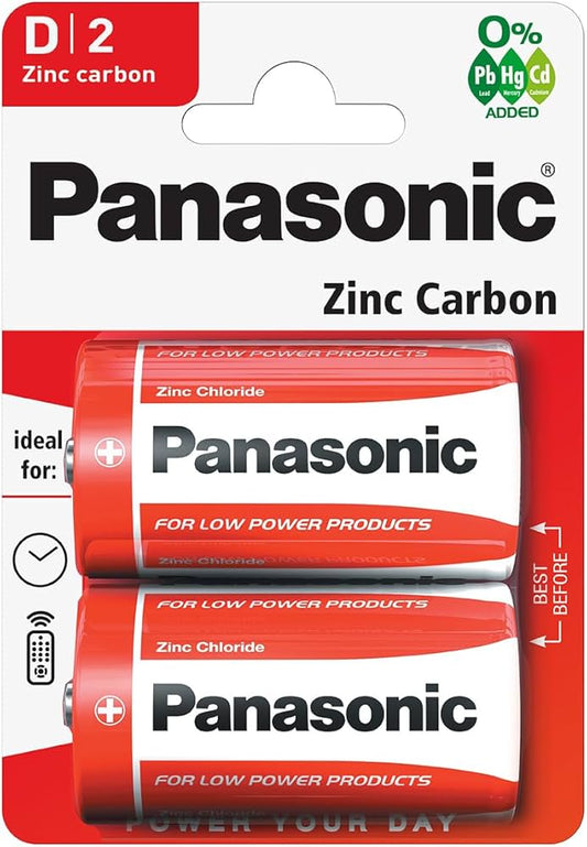 Panasonic D2 Zinc 2 Cells x 12 Blisters