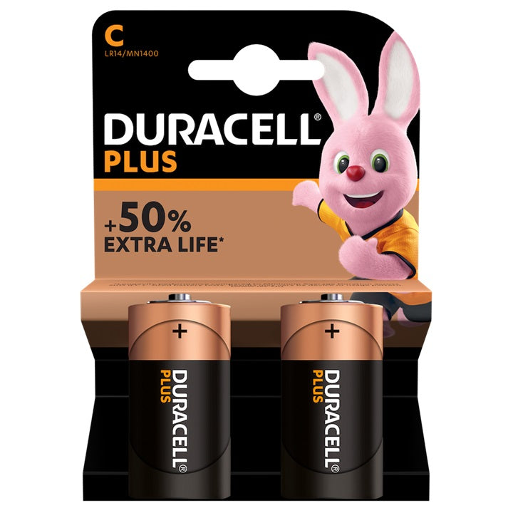 Duracell Plus C 2 Cells x 10 Blisters