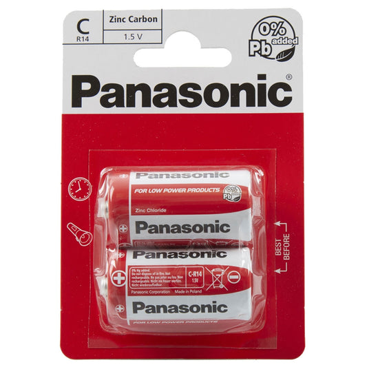 Panasonic C Zinc 2 Cells x 12 Blisters