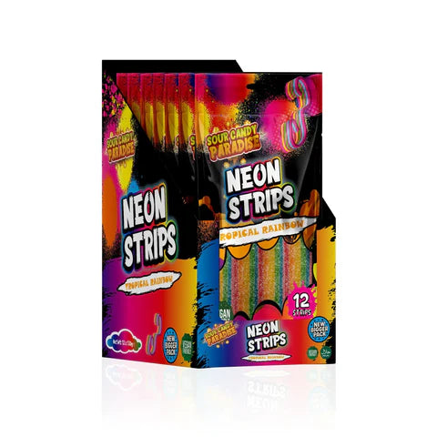 Sour Candy Paradise Neon Strips 130g - Pack of 12