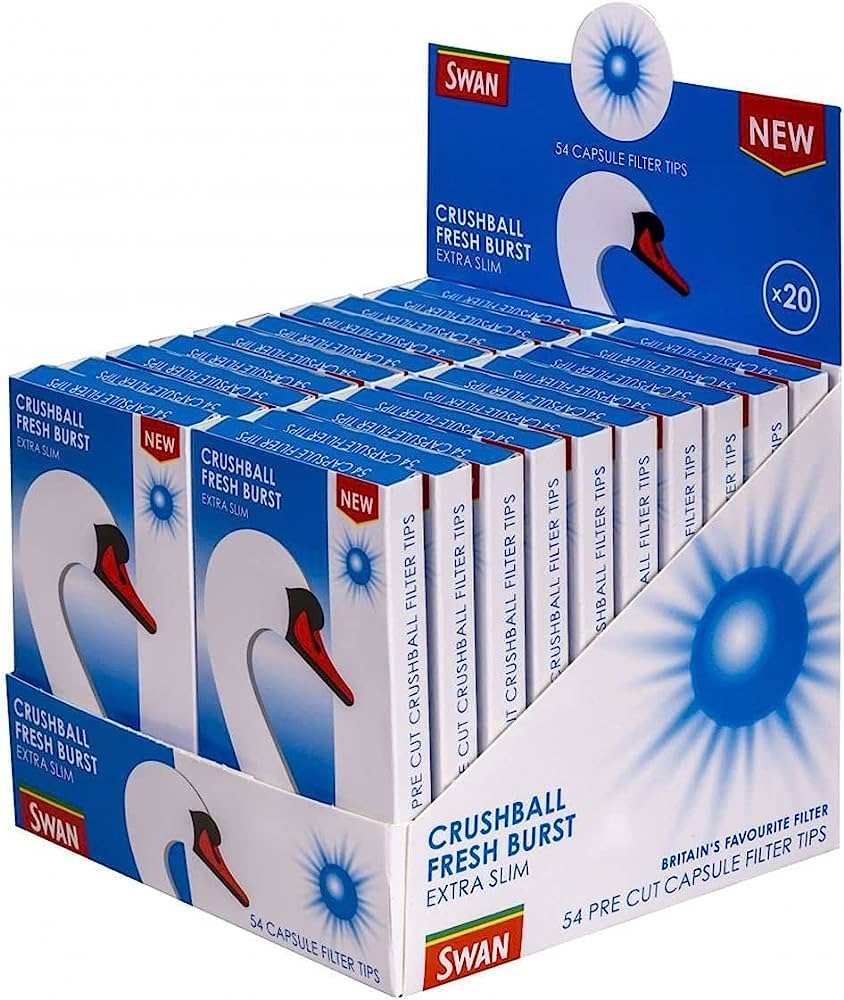 Swan Fresh Burst Crushball Extra Slim 54's Tips