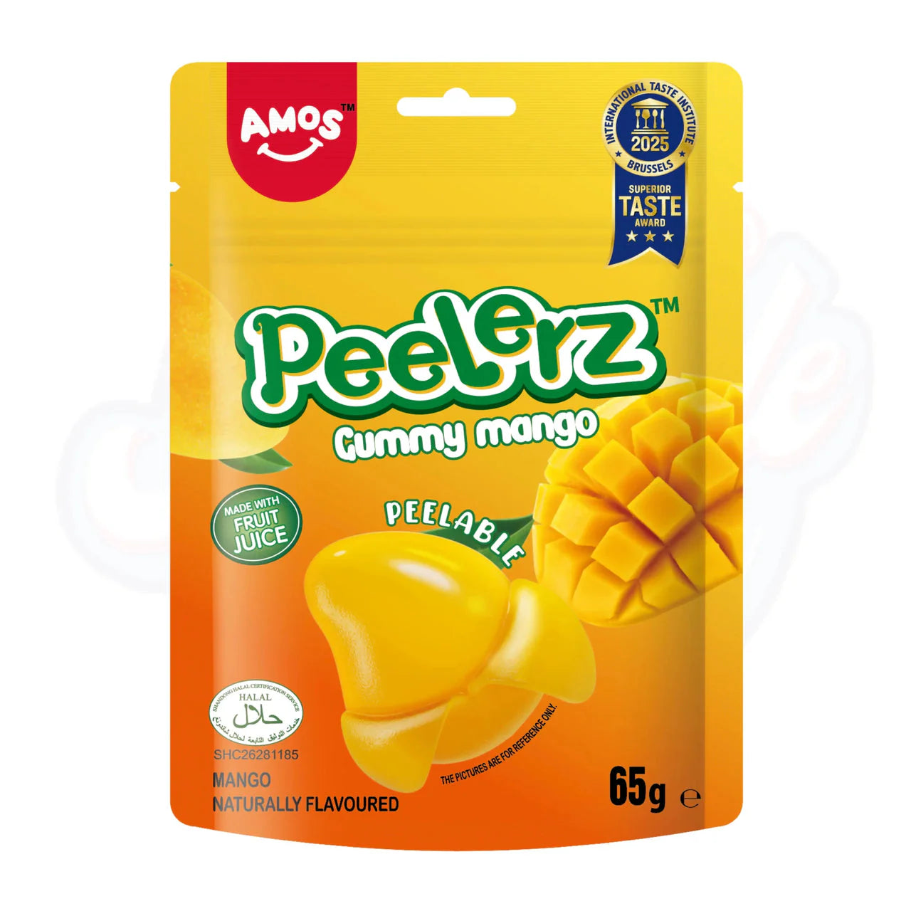 Amos Peelerz Gummy Bag 65g - Pack of 12 (Halal)