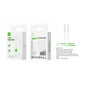 Woox MX0023 Type C to Lightning PVC Data Cable, 30W - 5V/3A, 9V/3A, 15V/2A, 20V/1.5A Max, 6.6ft 2m, White