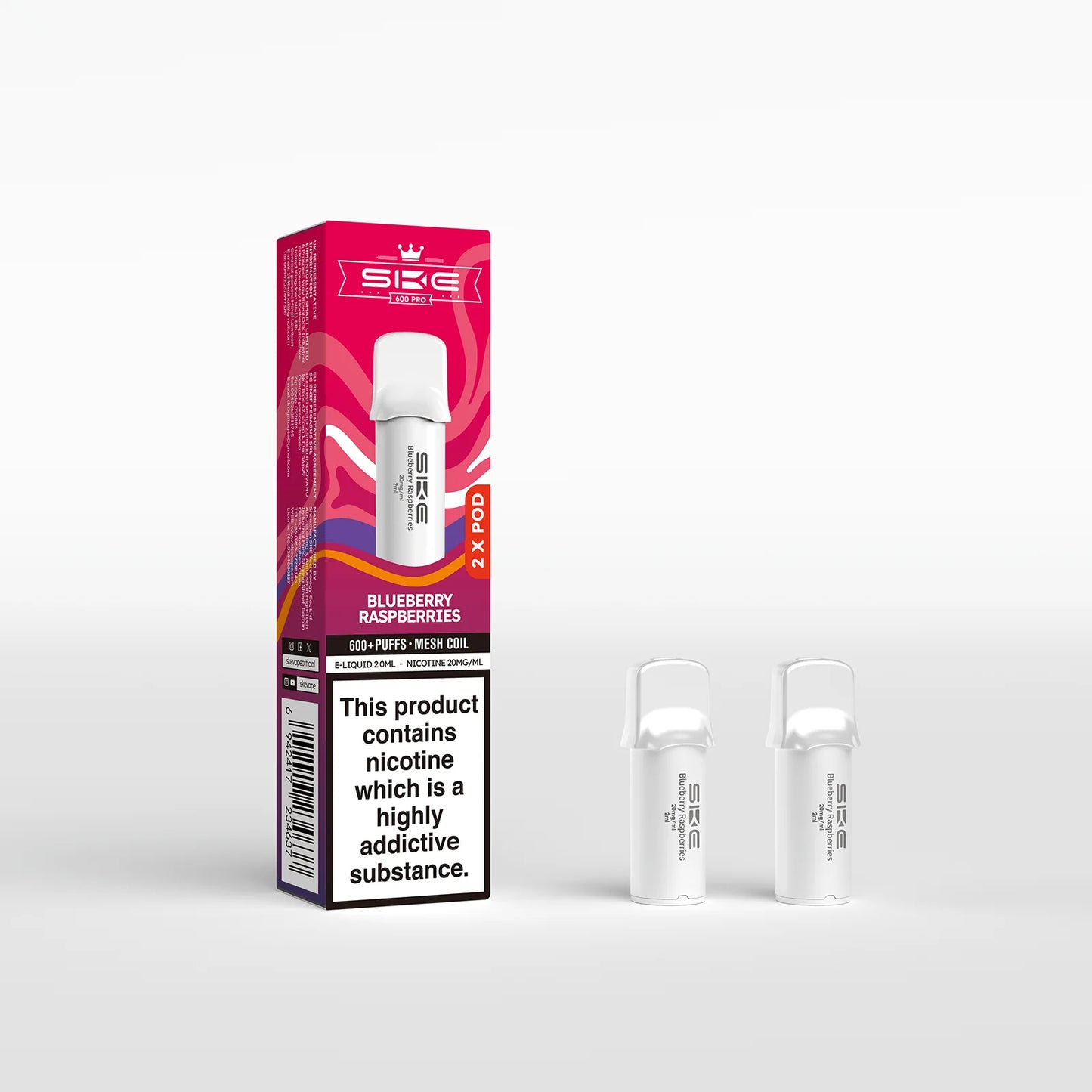 SKE Pro 600 Puffs Replacement Pods (Pack of 10)