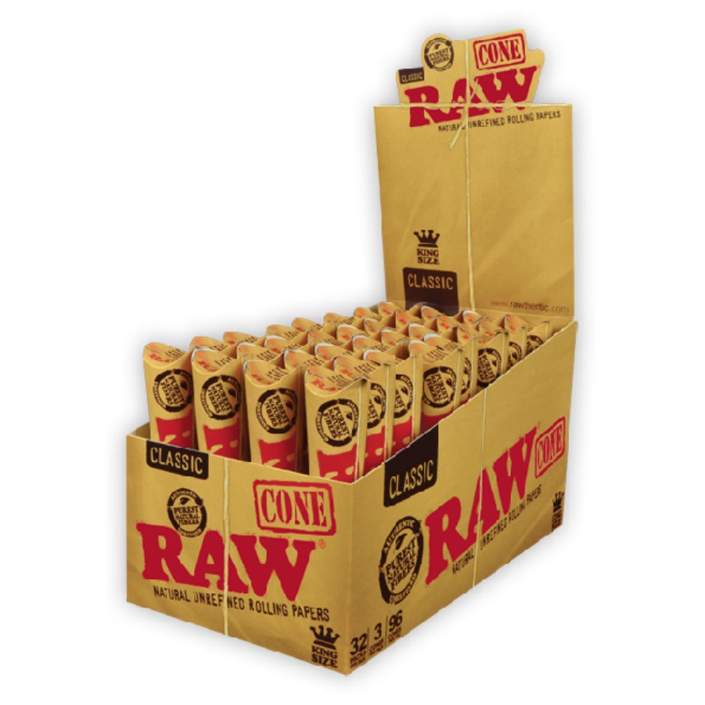 Raw Pre Rolled Cones 3PK Classic (Pack of 32)