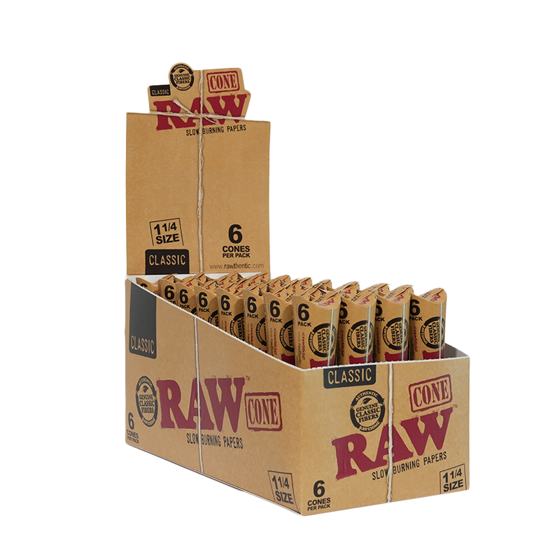 Raw Pre Rolled Cones 6PK Classic (Pack of 32)