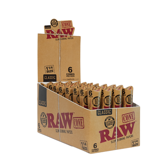 Raw Pre Rolled Cones 6PK Classic (Pack of 32)
