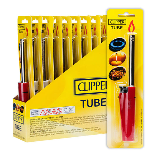 Clipper Electronic Tube Lighters Pack of 12
