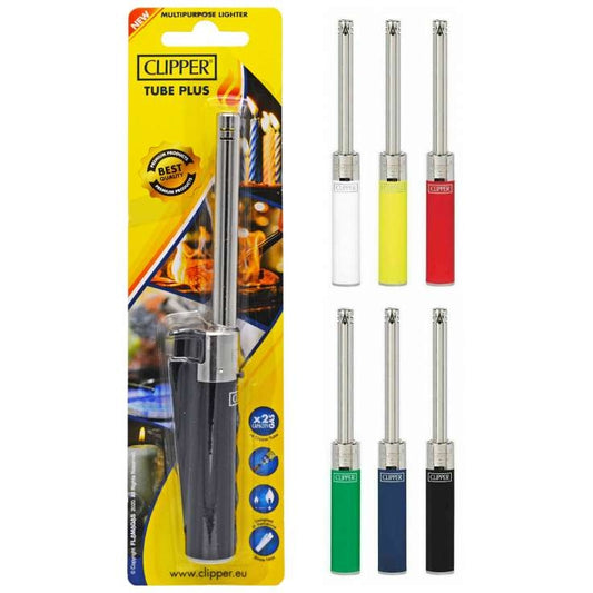 Clipper Electronic Tube Plus Lighters Pack of 12