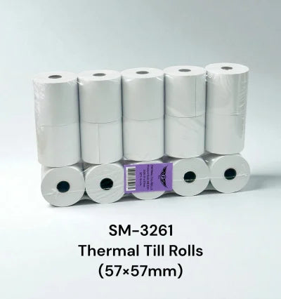 PCC Thermal Till Rolls 57 x 57mm 10 Rolls SM- 3261
