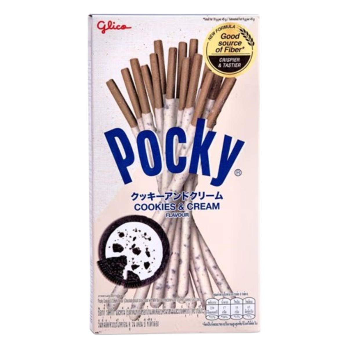 POCKY BISCUIT STICKS COOKIES AND CREAM 10x47g
