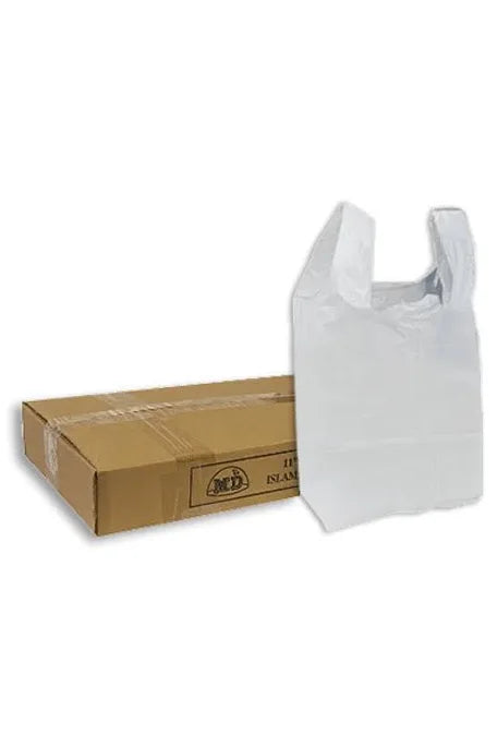 WHITE MEDIUM CARRIER BAGS (1000)