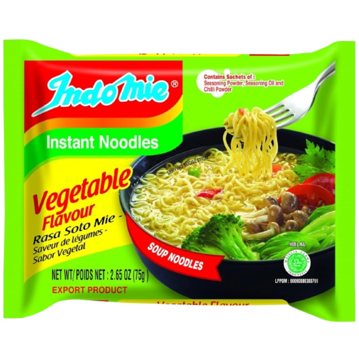 INDOMIE VEGETABLE NOODLES 8x(5x75g)