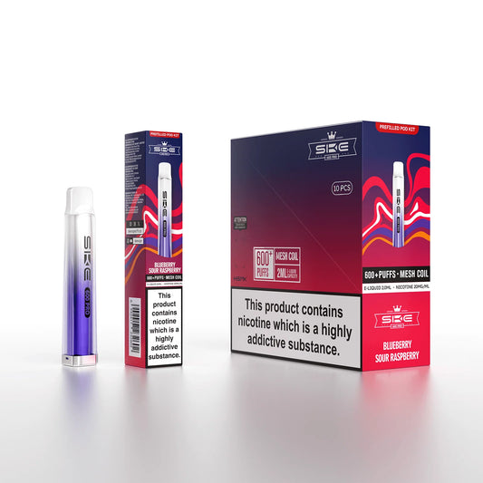 SKE Pro 600 Puffs Pre-Filled Pod Kit (Pack of 10)
